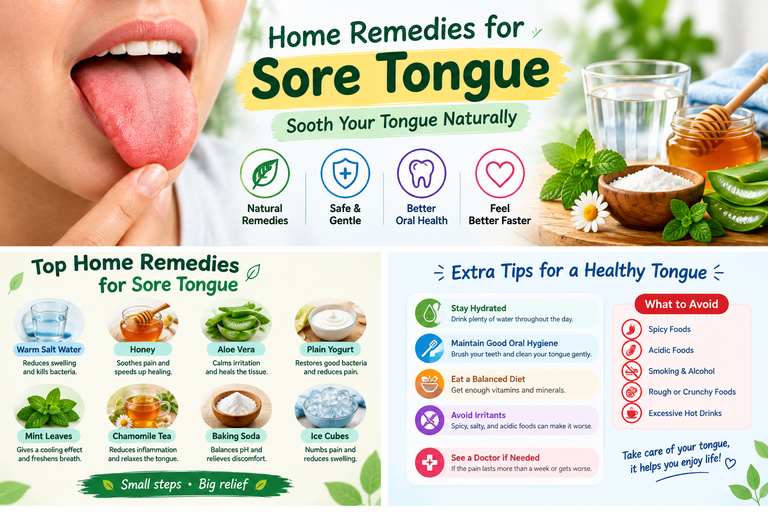 Home remedies for sore tongue