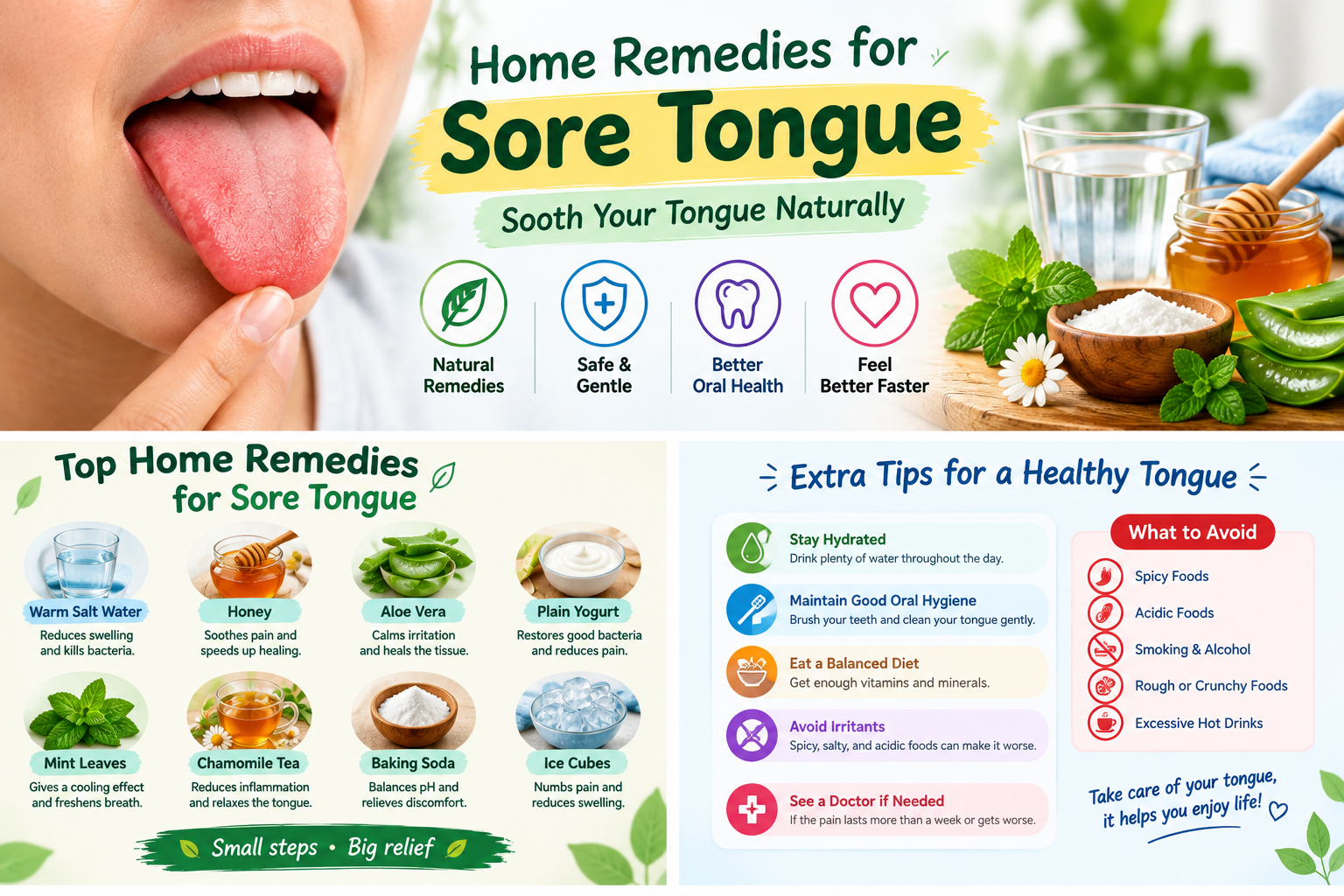 Home remedies for sore tongue