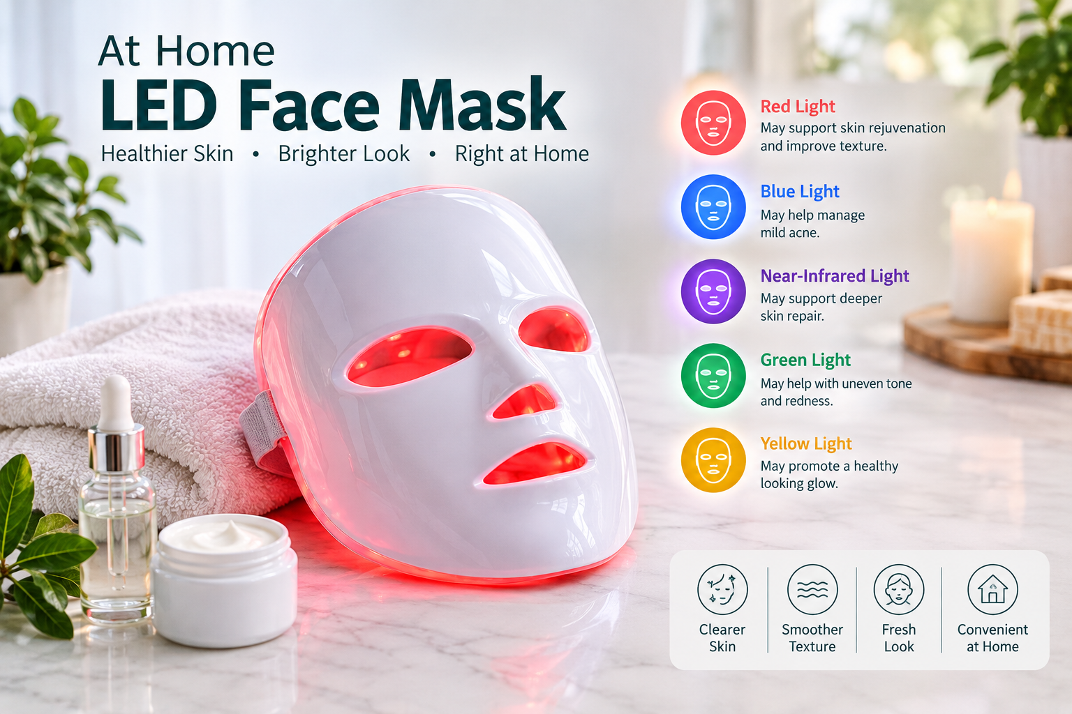 At Home LED Face Mask: Benefits, Safe Use, and What to Know Before Trying One
