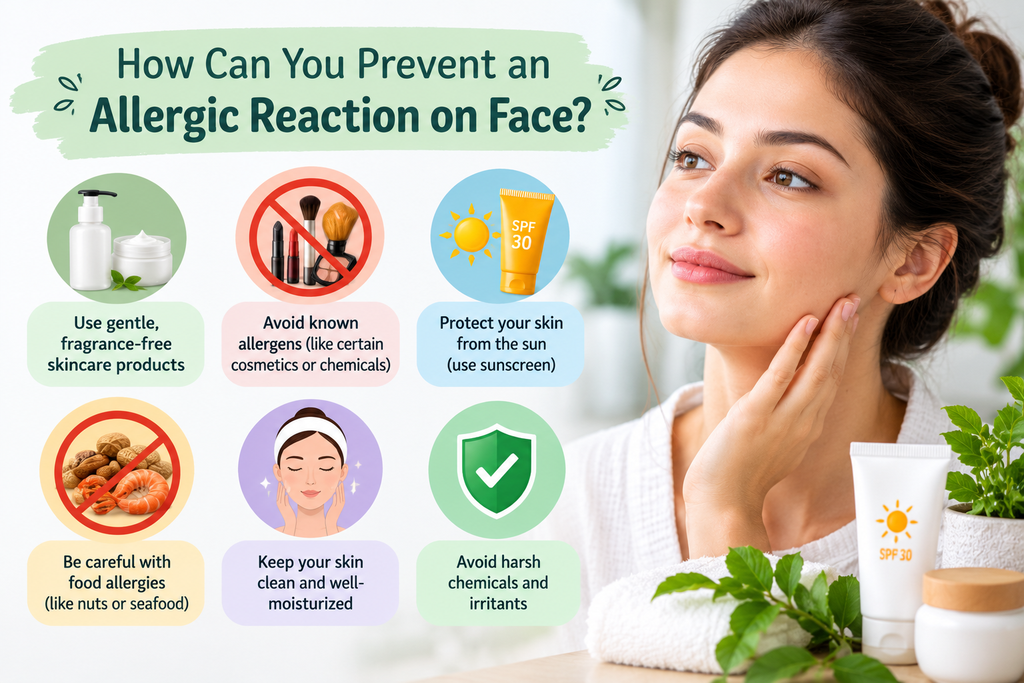Allergic reaction on face