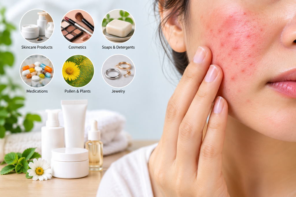 Allergic reaction on face