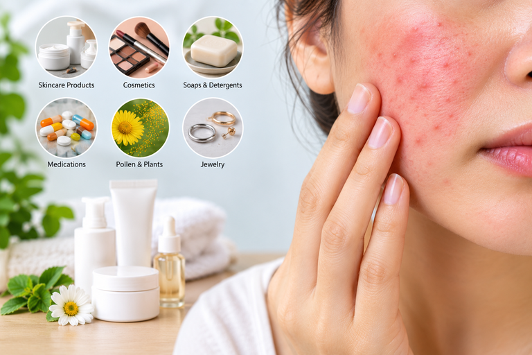 Allergic reaction on face