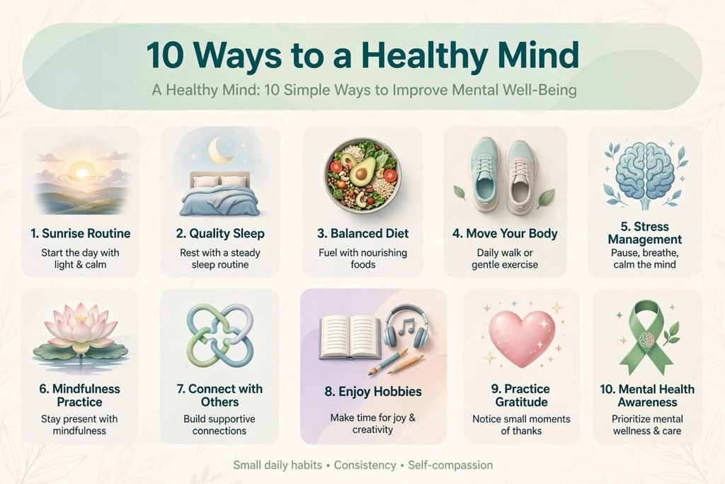 A Healthy Mind: 10 Simple Ways to Improve Mental Well-Being