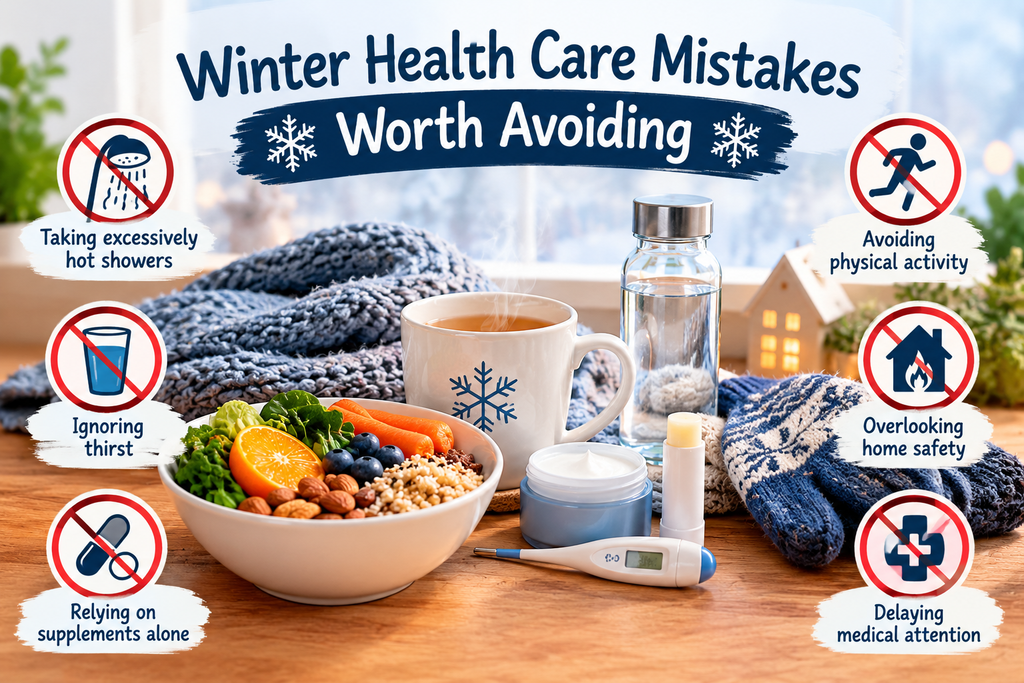 Winter health care mistakes to avoid for better health.