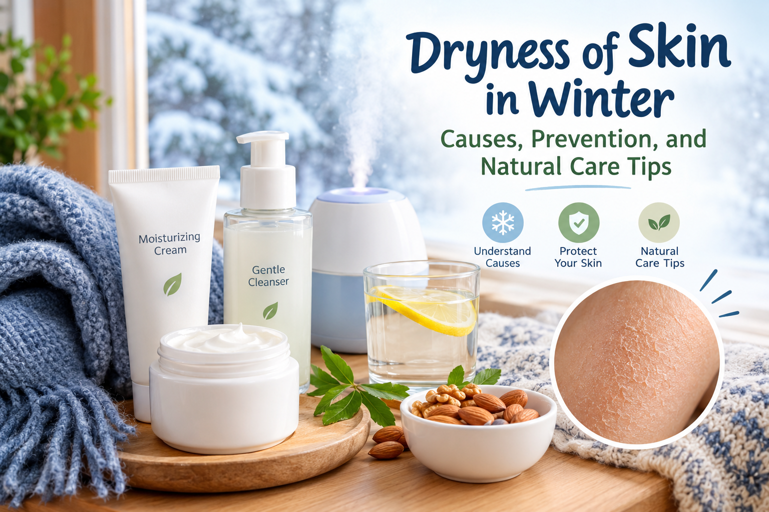 Dryness of Skin in Winter: Causes, Prevention, and Natural Care Tips